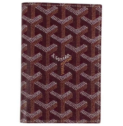 Goyard Grenelle Passport Holder Goyardine Burgundy.